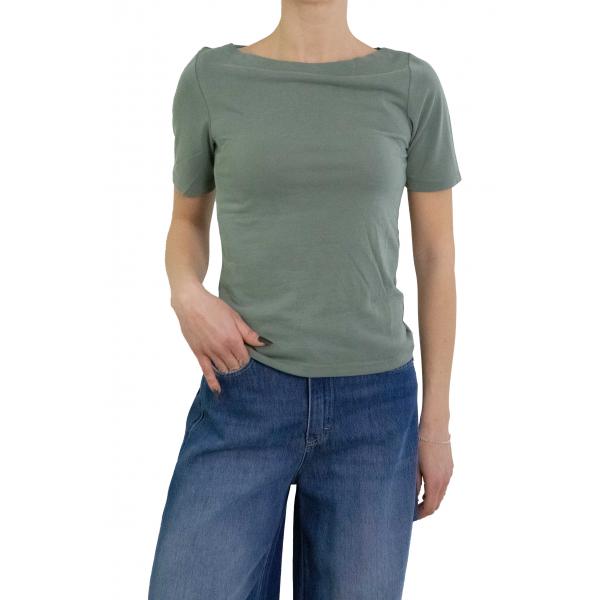 Maglia tinta unita con scollo a barca Only